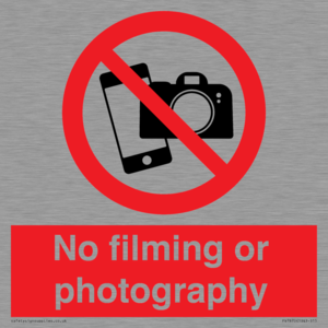 No filming or photography